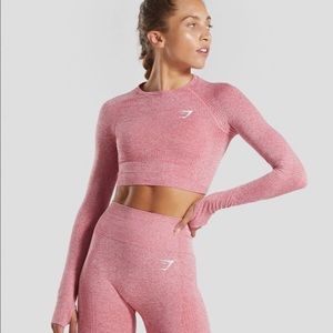 Pink Merle gymshark top